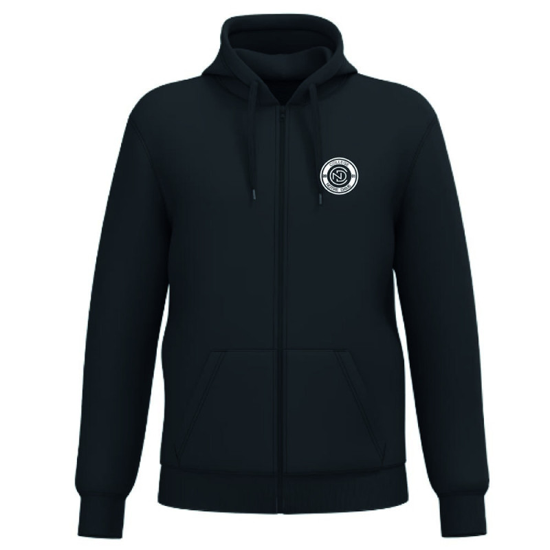 Sweat-shirt zippé à capuche Noir – Collège Notre Dame - Agde | 50% Coton / 50% Polyester
