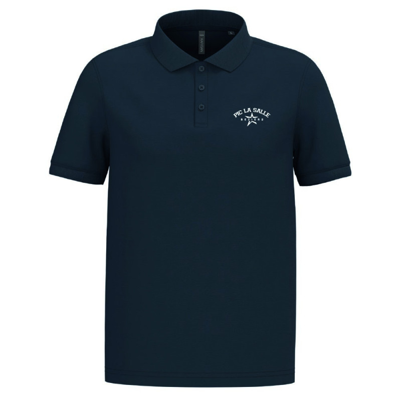 Polo piqué unisexe Marine  – 100% Coton – Pic La Salle Béziers