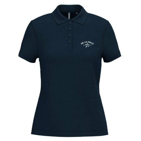 Polo piqué manches courtes femme Marine  – 100% Coton – Pic La Salle Béziers