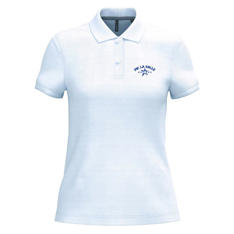 Polo manches courtes femme Blanc – Pic La Salle Béziers
