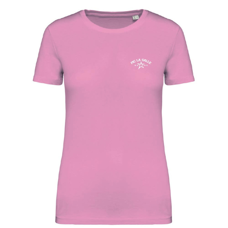T-shirt écoresponsable femme Rose – Pic La Salle Béziers